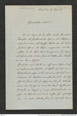 Nachlass Franz Steindachner, Brief von Gustav Schneider (senior) an Franz Steindachner (27.09.1882), Inv.Nr. 461.32, Seite 1